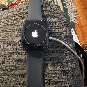 Apple Watch Series 7 45mm blue with blue sport band factory reset
